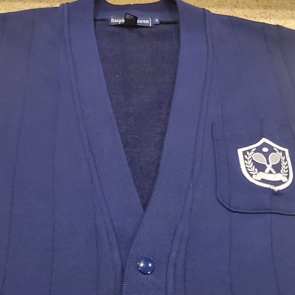 New Polo by Ralph Lauren vest w/Tennis Crest Patch